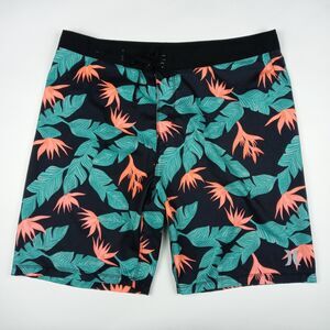 HURLEY Board Shorts Unlined Swimwear Swimming Trunks Men's Size 34 Tropical